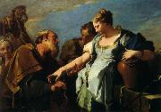 Giambattista Pittoni Eliezer and Rebecca oil painting